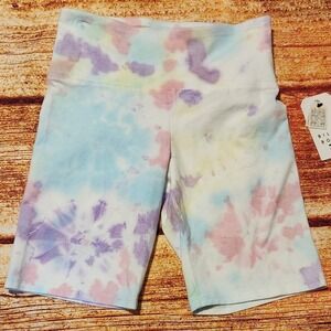 Billabong Tie Dye Bike Shorts Pastel Colors Athleisure Casual‎